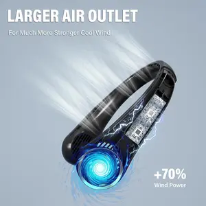 Fan, Rechargeable Personal Fan with 3 Speeds Adjustable, Large Air Outlet, 360 °   Cooling, No Blade Design, No Hair Twisting, Summer Gifts