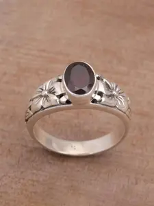 Bohemian Ethnic Carved Zircon Ring, Vintage Aged Look, Elegant Party Holiday Design, Versatile Women's Jewelry