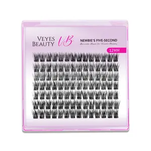 VEYESBEAUTY LuxeBold 10mm-18mm Cluster Lash Single Length Invisible Band Wispy Lightweight Softness Weightless Makeup Eyelash Extensions