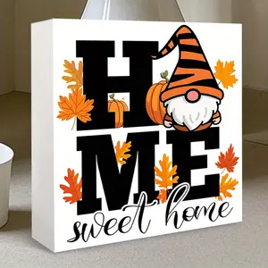 Autumn Harvest Festival, Home Sweet Home Pattern, Maple Leaf Pumpkin Dwarf Pattern, Foam PVC Desktop Ornament, Birthday Gift Home Decor, Party Decor Supplies, Art Craft Ornament, Holiday Accessory, Plaques and Ornament