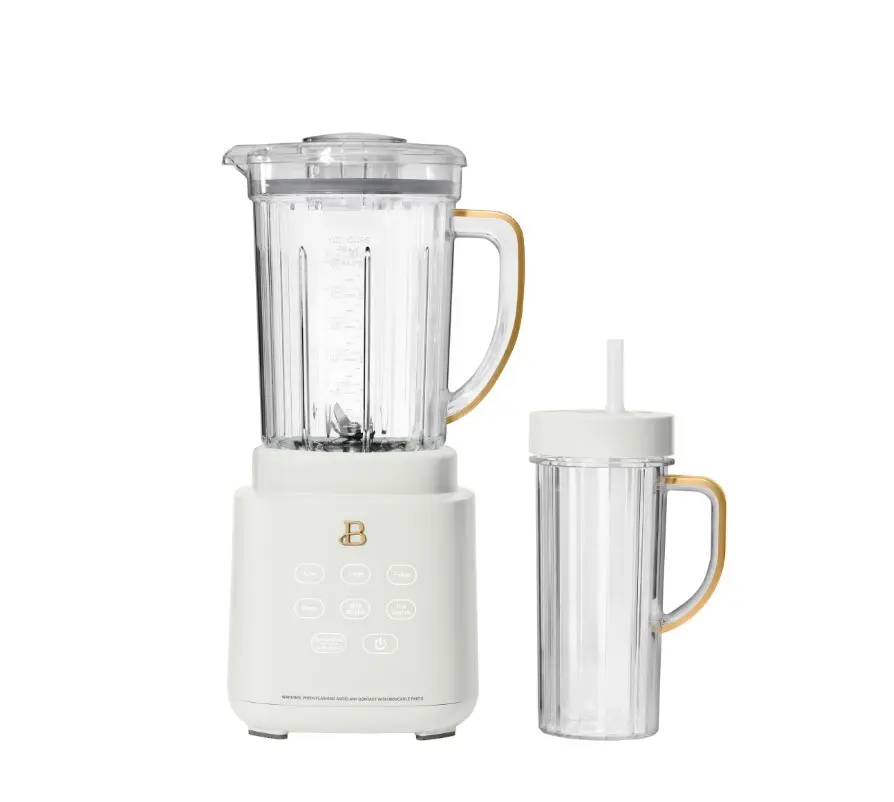 PowerExact Jug Blender System, White Icing Edition by Drew Barrymore, Household Kitchen Appliance