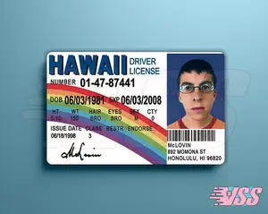 Funny McLov License Sticker Skin wallet card meme Super Inspired ID Vinyl Cover