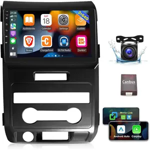 RIMOODY 9-inch Android Touchscreen Car Radio for Ford F150 2009-2012 & F-150 Raptor, 2G+64G Stereo with CarPlay, Android Auto, WiFi, 1080P, SWC, Bluetooth, Mirror Link + AHD Backup Camera