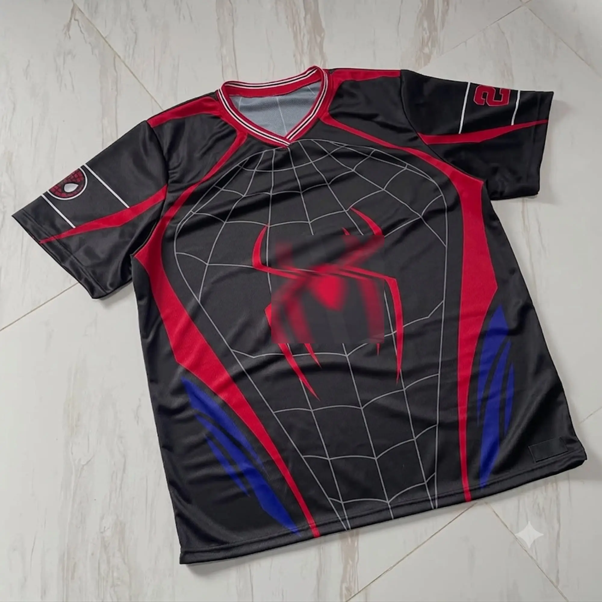 Custom Spider Symbol Football Jersey, Personalized Spider Soccer Jersey with Custom Name and Number, Men's Sports Jersey, Short Sleeve Athletic Top, Custom Team Fan Jersey, Game Day Gift for Football Fans