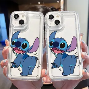 Disney Stitch Farting Character Mobile Phone Case with Shock-Absorbing Air Cushion for Enhanced Protection Fun & Protective for Disney Fans