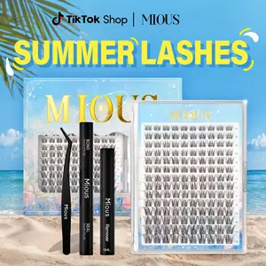 Mious N-001 With DIY Eyelashes Extension Kit Bond and Seal Eyelash Glue and Lash Remover Beginner Friendly Individual Lashes Waterproof and Long lasting Makeup For Girl  lash clusters kit waterproof lash clusters Cosmetic lashes clusters