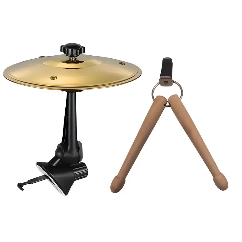 Car Cymbal Air Vent Mounted, Mini Drum Crash Cymbal Percussion Instrument for Endless Rhythmic Fun, Music Lover Gift, Perfect for On-The-Road Entertainment, Round