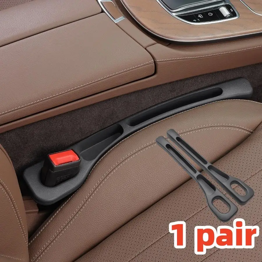 Car Seat Interval Filler, PU Leather Car Seat Interval Filling Storage Strip, Multifunctional Car Interior Storage Strip for Phone Key Ticket