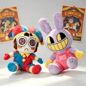 The Amazing Digital Circus Plush Set, Jax Rabbit & Pomni Clown Stuffed Dolls, Ultra-Soft Cozy Ragdoll Pillows, Collectible Plush for All-Age Game Fans