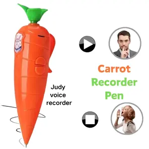 Zootopia 2 Carrot Recorder Pen | Judy & Nick Style for Kids | 60s Mini Recorder | 2-in-1 Gel Pen Stationery
