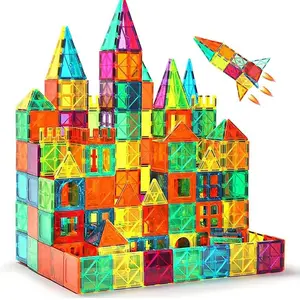 50 Luxury Magnetic Tiles, 3D Diamond Magnet Building Blocks, Magnetic Building Set, Suitable for 3-8 Years Old, Stem Preschool Children Sensory Education Toy Gift