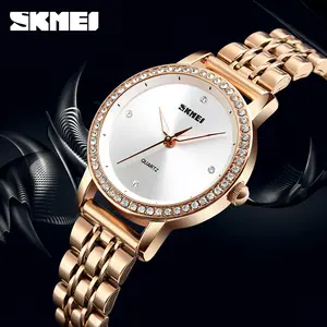 Skmei Fashion Creative Women's Watch with Diamonds Simple Business Women's Watch Student Steel Band Watch Moment Beauty Quartz Watch