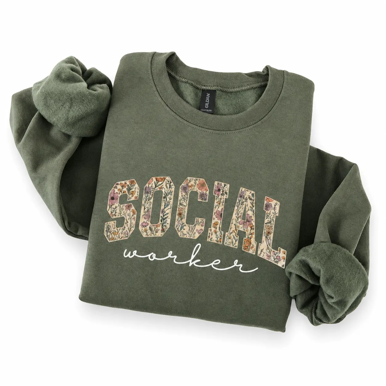 Social Worker Women's Sweatshirt, Floral Social Work Shirt, School Social Worker Crewneck, Aesthetic LSW Therapist Sweater
