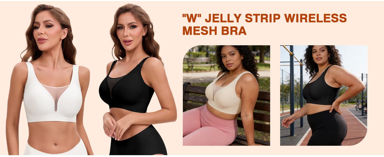 XEY [Womens Comfortable Deep V Everyday Bras] Wireless Bras Push Up Bralettes Seamless Tshirts Bras Lace Brassiere Fit Womenswear