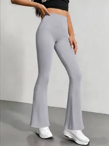 High-Waisted Micro Flare Pants, Slimming and Tall, Perfect for Pear Shape Body, Minimalist High-End Style, Trendy Instagram Favorite