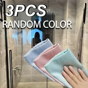3pcs Magical Cleaning Cloths, Removes Watermarks From Glass, Leaves No Traces, Ideal for Kitchen Cleaning, All-Season Use
