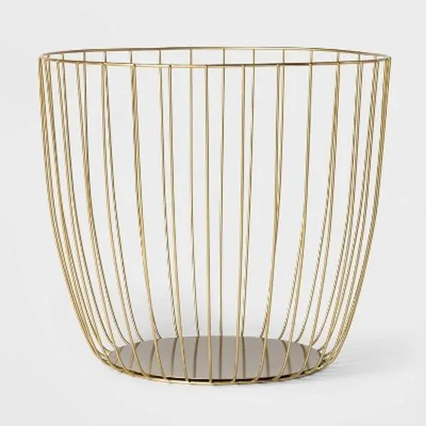 Large Metal Wire Basket Gold - Threshold