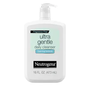 Neutrogena Ultra Gentle Foaming Facial Cleanser for Sensitive Skin, 16 fl. oz - Oil-Free, Soap-Free, Fragrance-Free - Cleansing, Moisture Skincare Hypoallergenic Face Wash Hydrating Moisturizer Skin Repair Daily