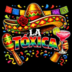 "La Toxica" Graphic Tee with Fiesta colors
