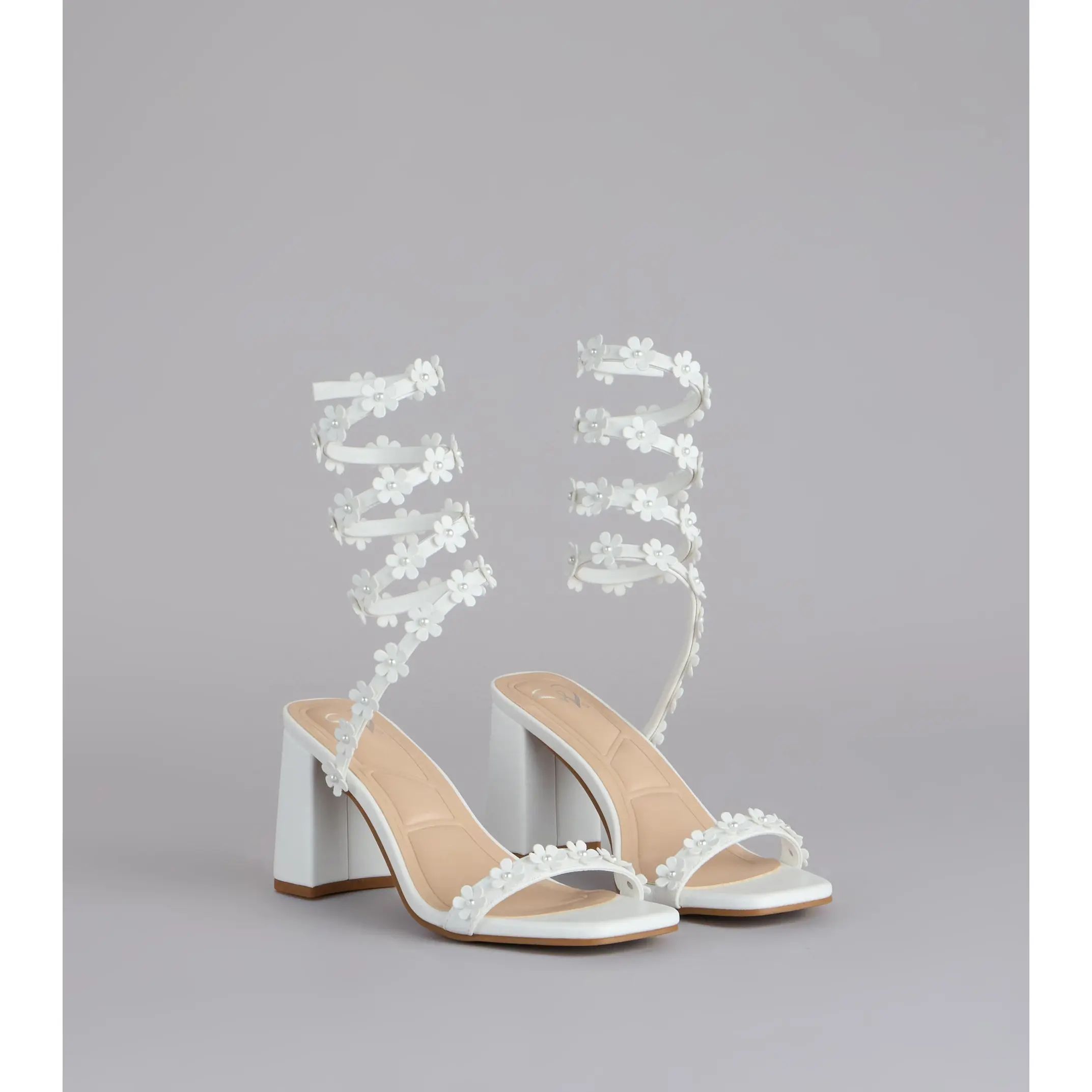 Unforgettable Floral Spiral Heels