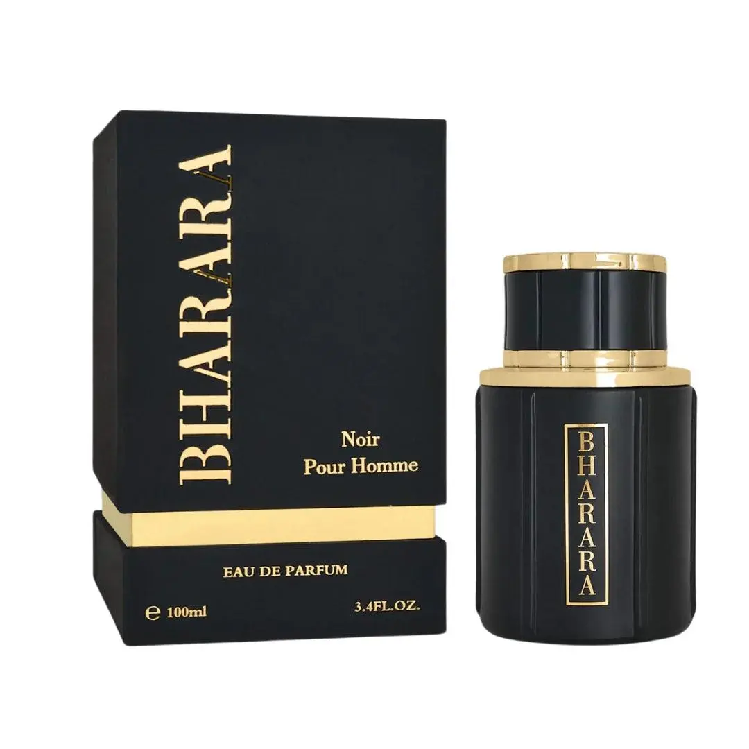 BHARARA Noir Alcohol-Free Eau de Parfum for Men, 100ml (3.4 oz), Long-Lasting Aromatic Men's Cologne with Citrus, Woody, Vanilla, Pepper & Bergamot Notes, Fresh Floral-Nature Scent, Single Item