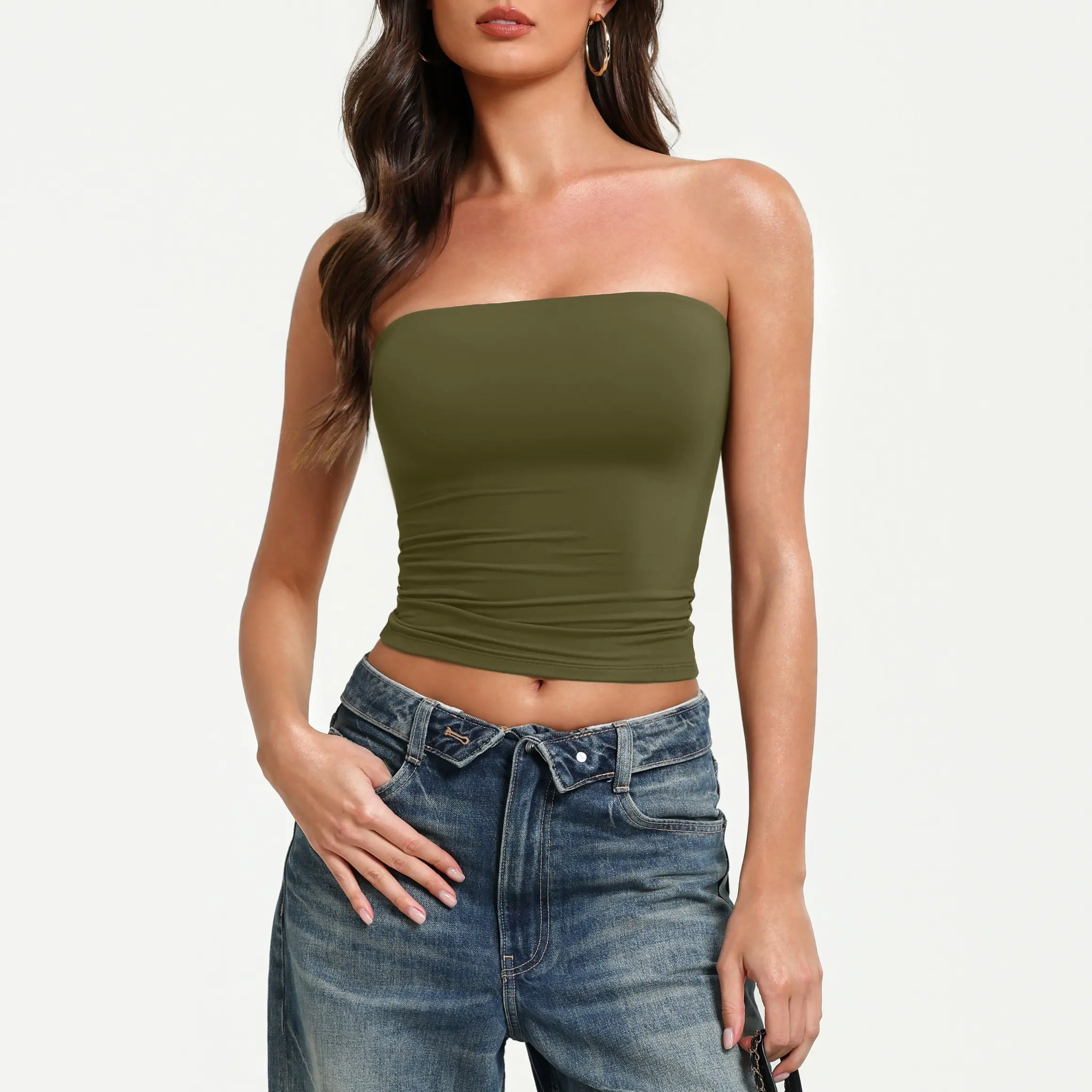 Avidlove Women Sexy Tube Tops Going Out Double Lined Basic Summer Y2K Tank Top Bandeau