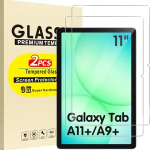 Two-Pack Screen Protector, Tablet Protector for Samsung Galaxy Tab A9 Plus/A11 Plus/A9+/A11+ 11inch Tempered Glass Film, Bubble-Free, Easy to Install
