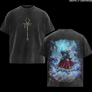 Warhammer 40K AHRIMAN Thousand Sons Washed Graphic Tee, Vintage Design men shirt Cotton Fabric Crewneck Shortsleeve Soft Top gifts Menswear streetwear J