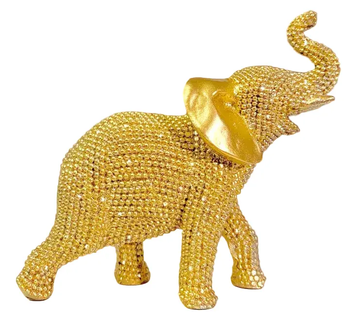 G144. Elephant Shiny Mini Elephant - Gold