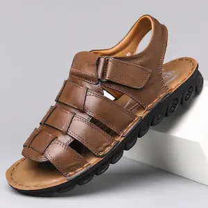 Casual Outdoor Open Toe Sandals for Men Breathable Lightweight Comfort Walking Sandals Anti-Slip Shock Absorb Rubber Bottom with Adjustable Straps Daily Wear, business trip