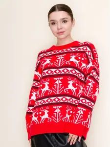 Red Reindeer Christmas Sweater