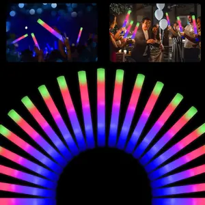 30 Pieces Led Foam Sticks - Flashing Glow Sticks Party Supplies Light Up Baton Wands for Kids, Raves, Birthday, Wedding, Christmas, Halloween, Children Toy