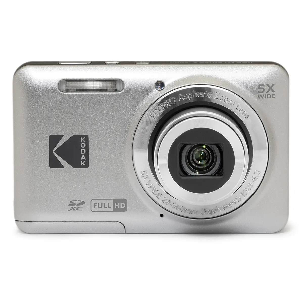 Kodak PIXPRO FZ55 Friendly Zoom Digital Camera - Silver, Rechargeable Device with Zoom Lens & Full HD Capabilities
