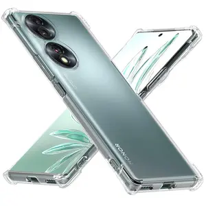Case for Honor 70 / Honor 70 Pro, Clear Phone Case with Reinforced Corners Camera Protection Bumper Slim Fit Shockproof Flexible TPU Case, Transparent