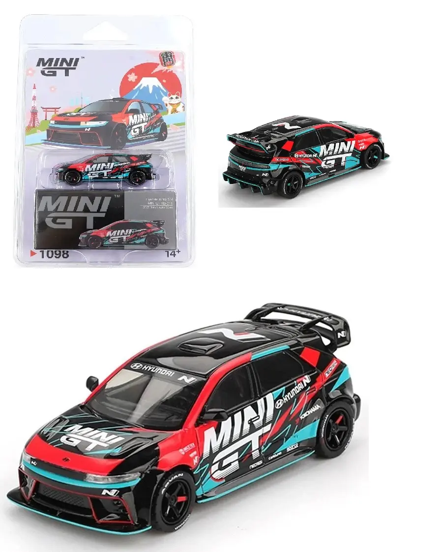 MINI GT HYUNDAI IONIQ 5N MINI GT RS-O1T 2025 TOKYO AUTO SALON 1/64 DIECAST MODEL CAR MGT01098-3F