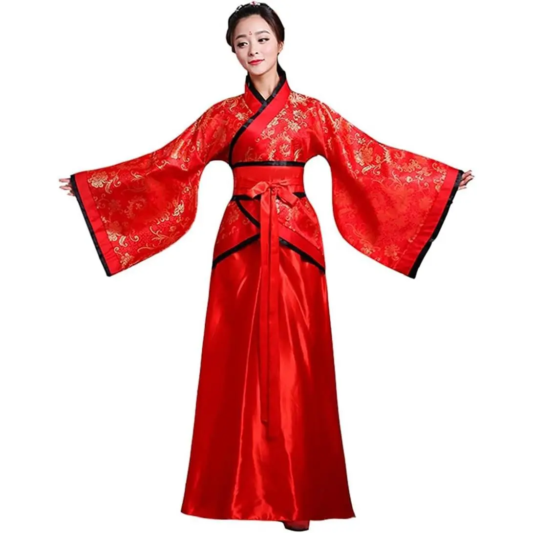 Women's Elegant Hanfu Dress, Traditional Chinese Costume in Soft Breathable Fabric for Festivals, Cosplay & Birthday Gift, Clothes, Casual, Knitting, Holiday, Parties, Cotton Knit, Flowing Silhouette, Halloween, Party, Everyday, Lightweight, Comfortable,,
