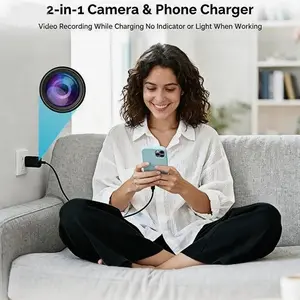 USB Charger Hidden Security Camera 1080P HD Dual Band WiFi Spy Cam with Motion Sensor Live View for Home Office Surveillance