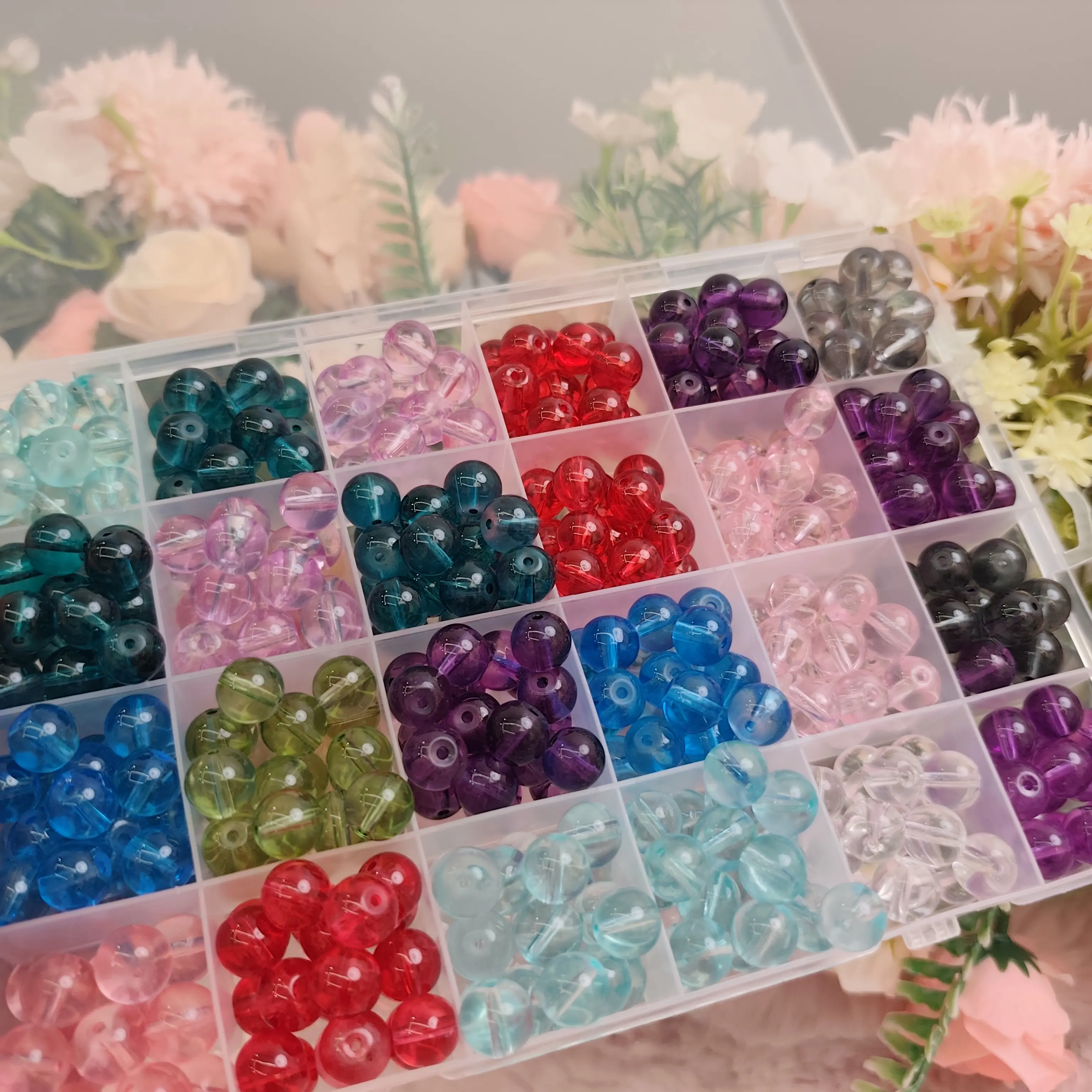 Sage(9414)gc.A48-High Standard Clear Crystal Style Glass Beads 10mm