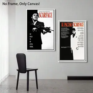 Movie Character Pattern Unframed Painting, 2 Counts/set Modern Fashion Style Canvas Wall Art, Wall Art Decor for Home Living Room Bedroom Office School Canvas Prints