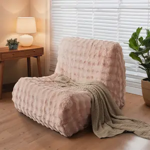 XIZZI 36" Oversized Giant Bean Bag Chair Ultra-Soft Faux Fur Memory Foam Lounge Chair for Living Room Bedroom Dorm Office Cozy Ergonomic Design