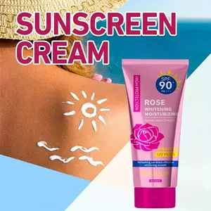 SPF 90 Rose High Protection Sunscreen, Uva/uvb Broad Spectrum, Moisturizing & Long-Lasting, Suitable All Skin Types, Lightweight Formula