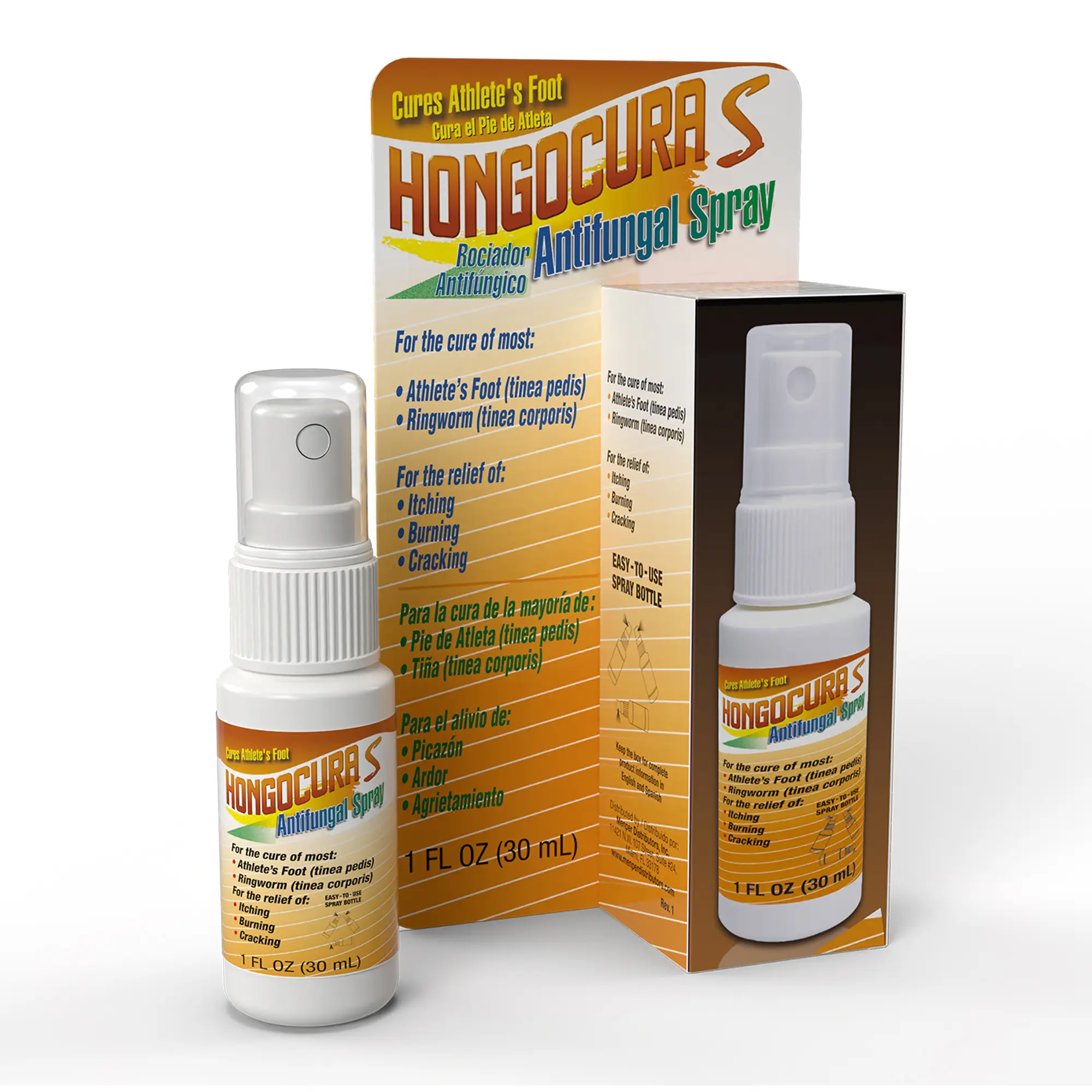 HONGOCURA Antifungal Spray - 1 Fl Oz (1 Pack), Daily OTC Antifungal Treatment for Relieving Itch, Relieves Itch, Antifungal Foot Spray