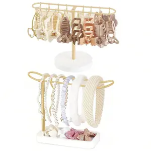 Women's Hair Claw Storage Rack, Headband Stand and Clip Holder, Bracelet Display Organizer, Countertop Organizer, Bathroom Bedroom Decor Accessories