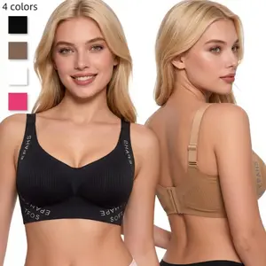 MIRABEL Anti-Sagging Seamless Wireless Bra, Soft Breathable Push-Up Support Bra, Wire-Free No Bounce Everyday Bra with Non-Slip Wide Adjustable Straps & No-Roll Underband, Comfortable Non-Compression Bralette for All Day Wear
