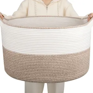 OIAHOMY Extra Large Storage Basket, 23" x 13" Woven Blanket Storage
