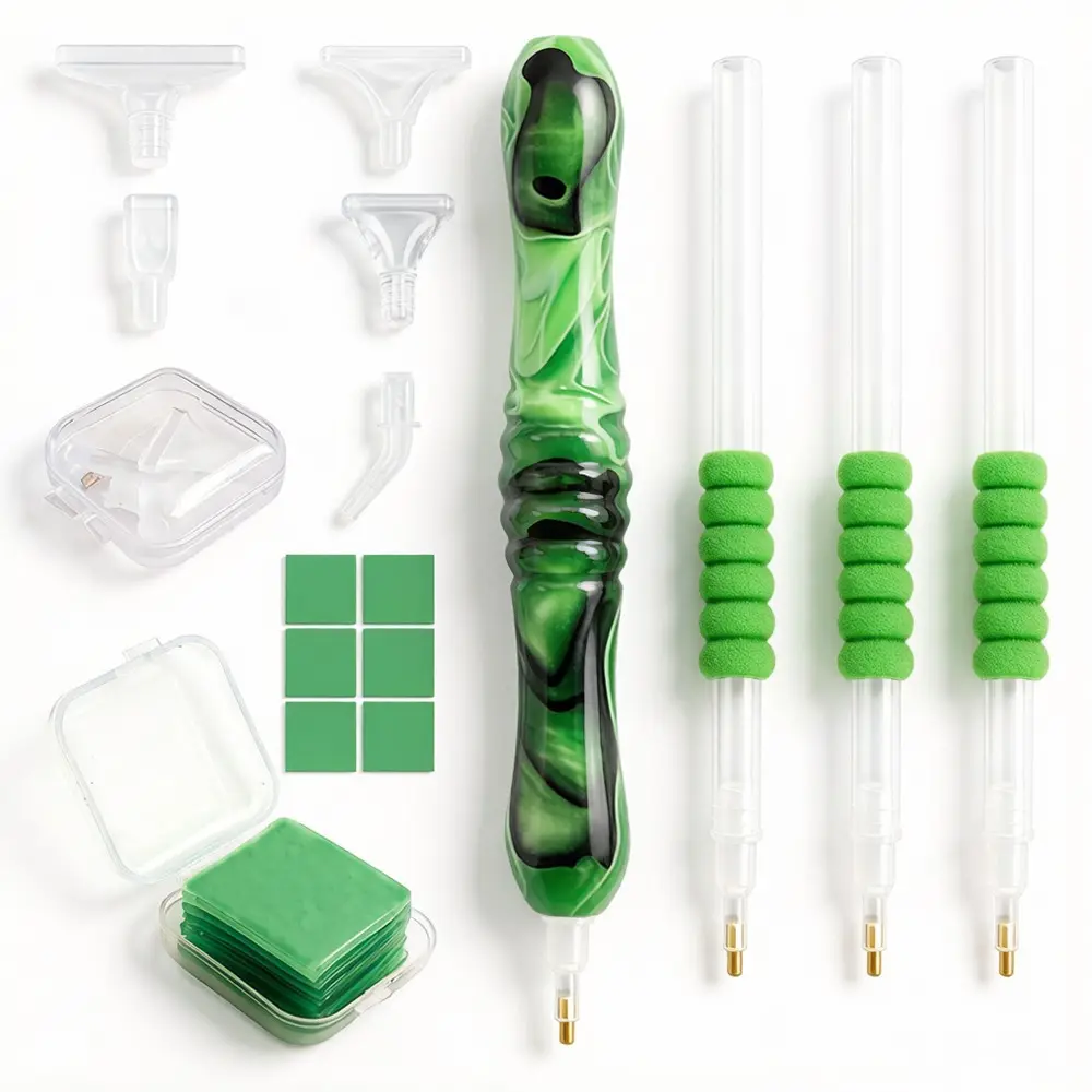 Diamond Painting Tool Kit, Diamond Art Tools, Resin Pen, Multiple Drill Bits, Putty, Storage Box, Ergonomic Non-Slip Design, DIY Crafts Accessories Hobby Essentials