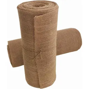 Jute Burlap Table Runner-12'' Wide x 10 Yards Long Burlap Fabric Roll  for Weddings, Table-Runners, Decorations & Crafts.