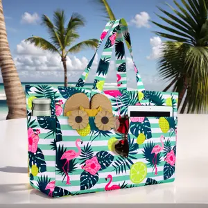 Extra Large Beach Bag Waterproof Beach Totes Bags for Women, Lightweight Foldable Pool Bag with Zipper Wet Compartment