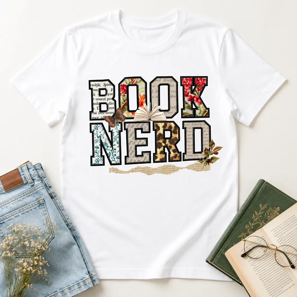 Book Nerd PRINTED Vintage T-shirt Retro Bookish Trendy Lover Retro Tee Trendy For Booktok Librarian Gift Idea Bookish Casual Short Sleeve Crew Neck Top book lover reading shirt booktok outfit literary apparel vintage re,Men's,Regul,belle,pr,gra,,training,