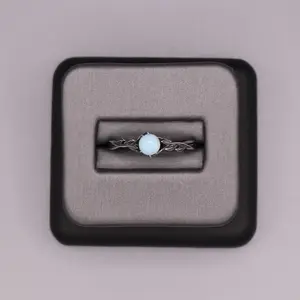Sterling Silver Stone Ring - Larimar Design